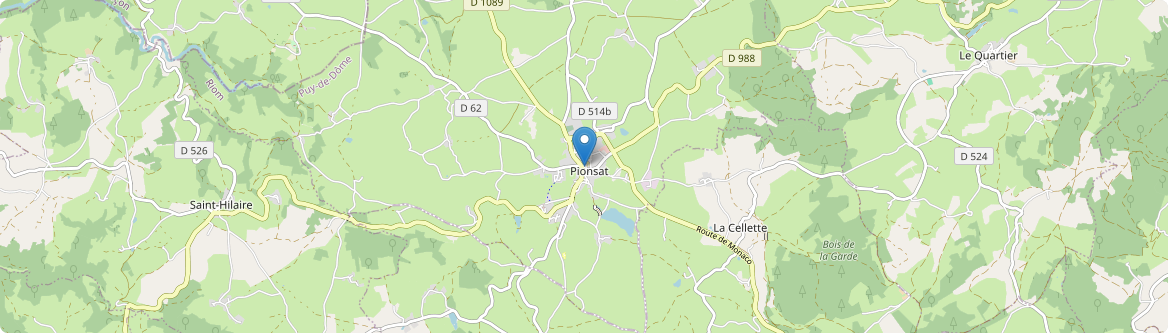 Pionsat - Carte