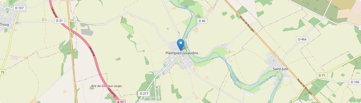 Plaimpied-Givaudins - Carte