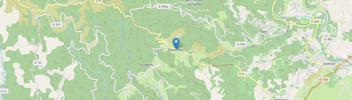 Planzolles - Carte
