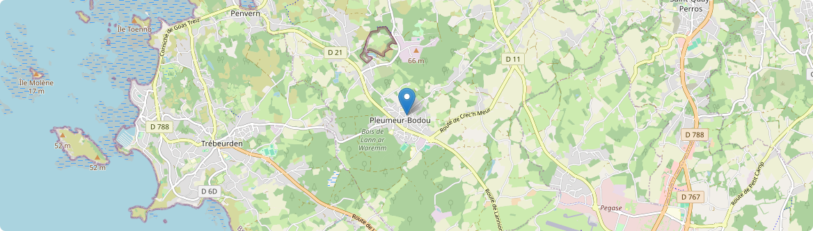 Pleumeur-Bodou - Carte
