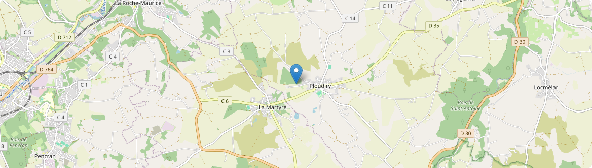 Ploudiry - Carte