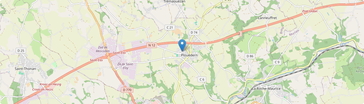 Plouédern - Carte