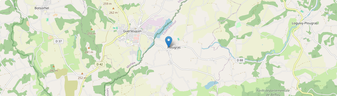 Plougras - Carte