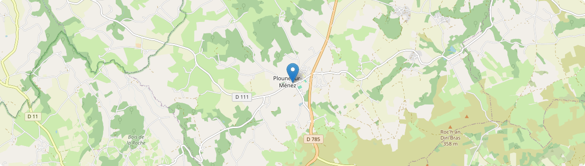 Plounéour-Ménez - Carte