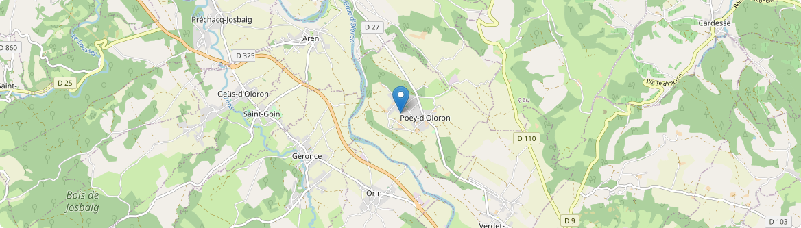Poey-d'Oloron - Carte