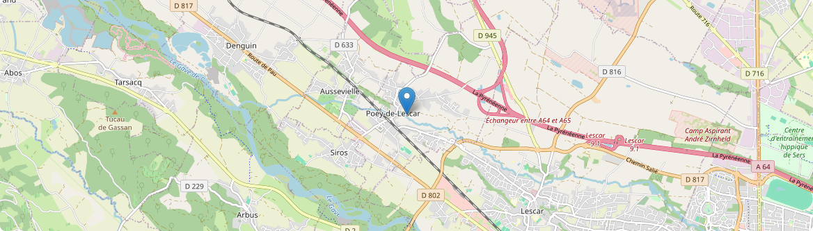 Poey-de-Lescar - Carte