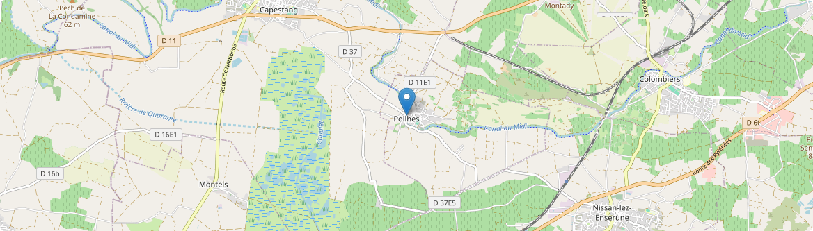 Poilhes - Carte