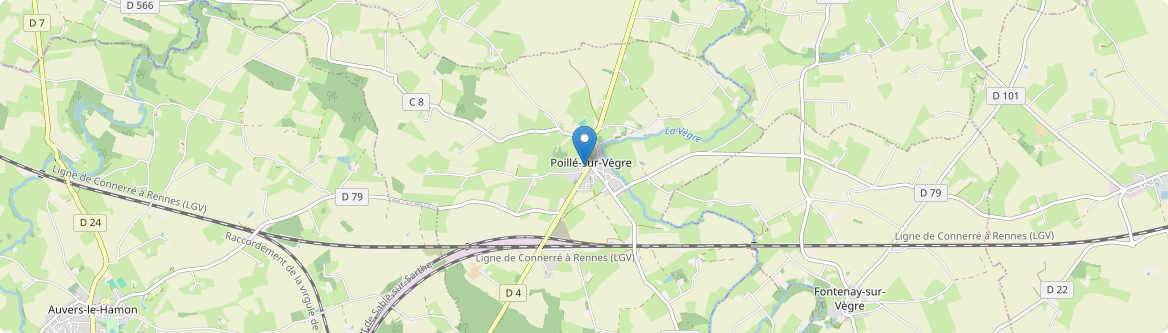 Poillé-sur-Vègre - Carte