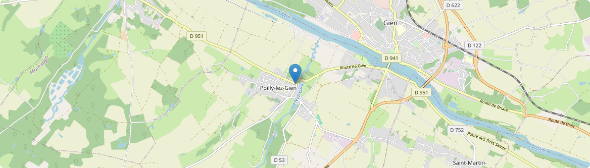 Poilly-lez-Gien - Carte