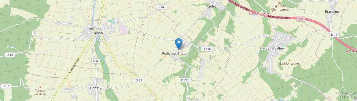 Poilly-sur-Tholon - Carte