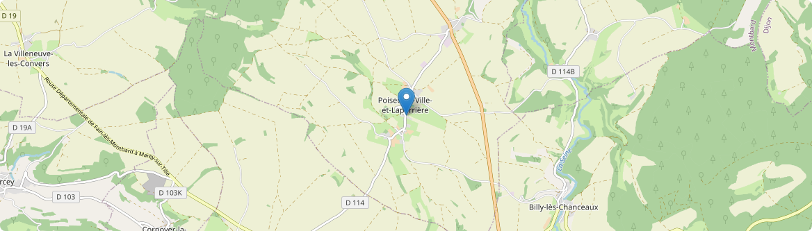Poiseul-la-Ville-et-Laperrière - Carte