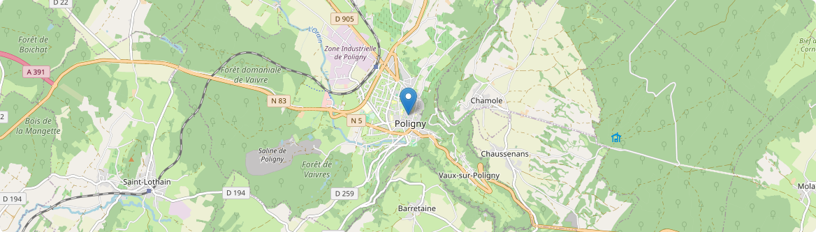Poligny - Carte