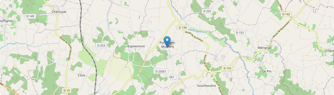 Pommiers-Moulons - Carte