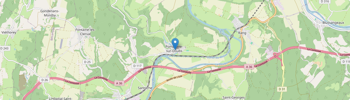 Pompierre-sur-Doubs - Carte
