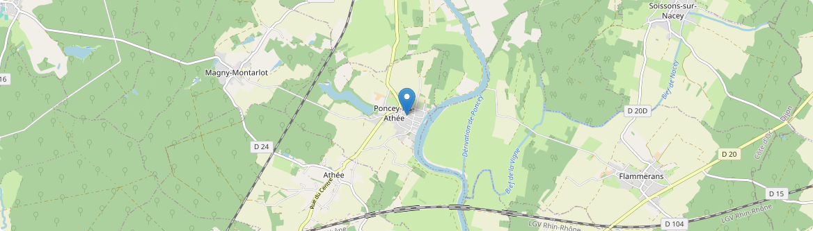 Poncey-lès-Athée - Carte