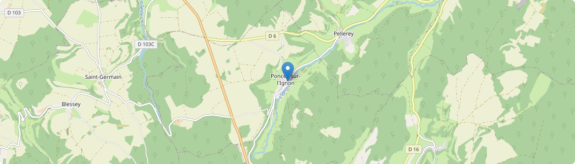 Poncey-sur-l'Ignon - Carte