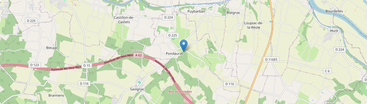Pondaurat - Carte
