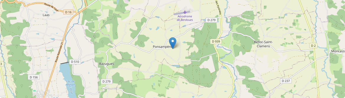 Ponsampère - Carte
