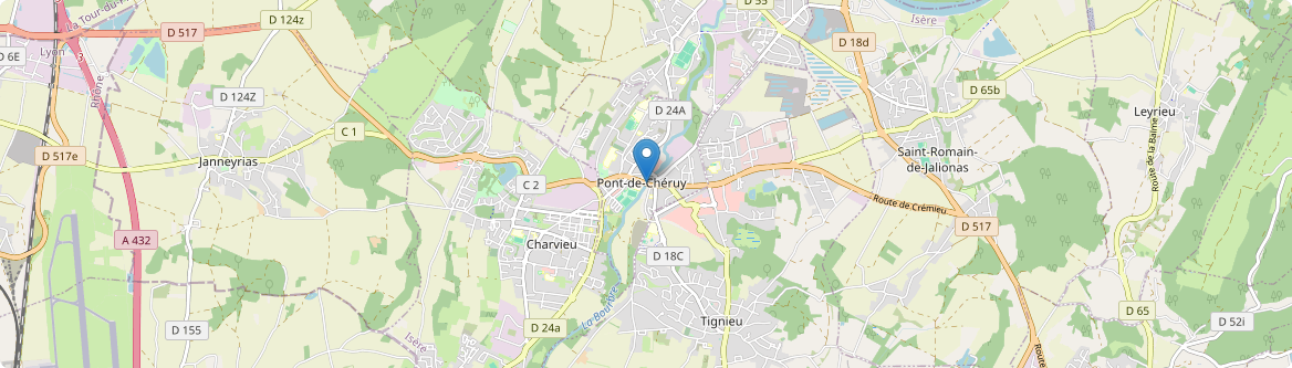 Pont-de-Chéruy - Carte