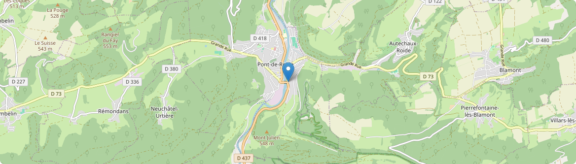 Pont-de-Roide-Vermondans - Carte
