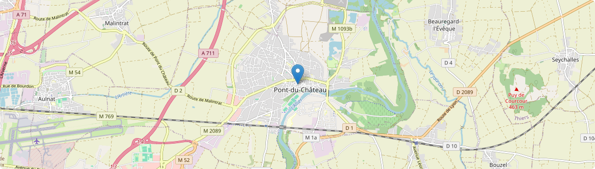 Pont-du-Château - Carte