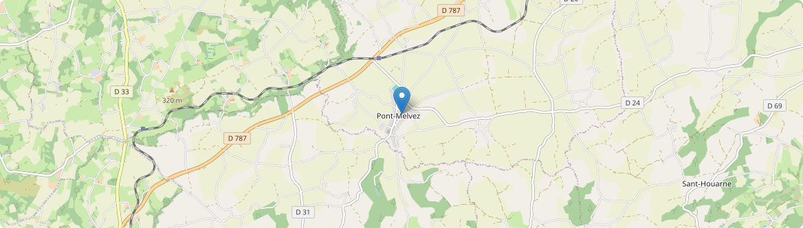 Pont-Melvez - Carte