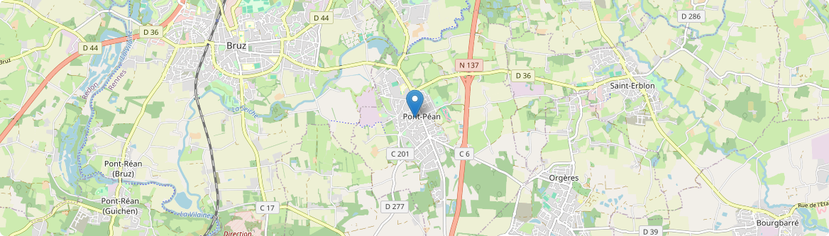 Pont-Péan - Carte