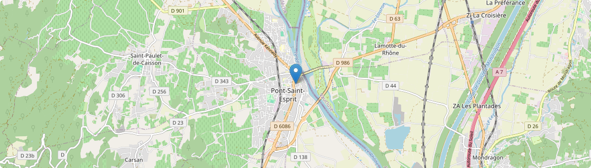 Pont-Saint-Esprit - Carte