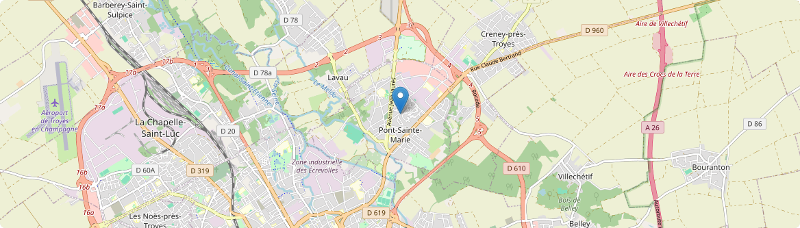 Pont-Sainte-Marie - Carte