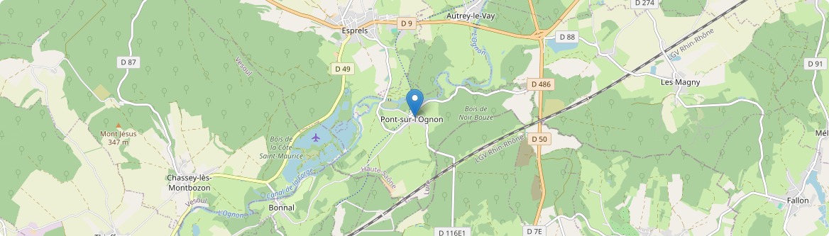 Pont-sur-l'Ognon - Carte