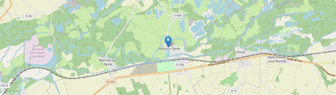 Pont-sur-Seine - Carte
