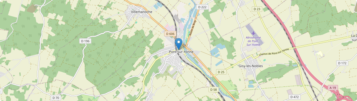 Pont-sur-Yonne - Carte