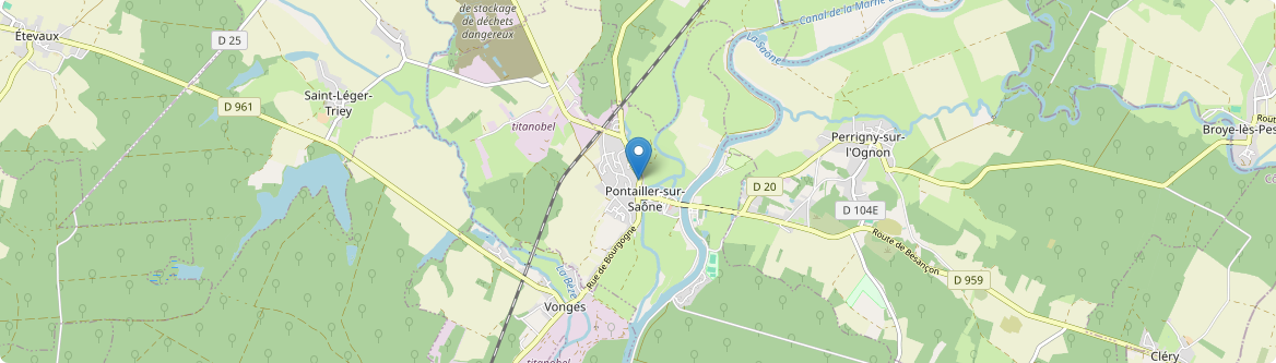 Pontailler-sur-Saône - Carte