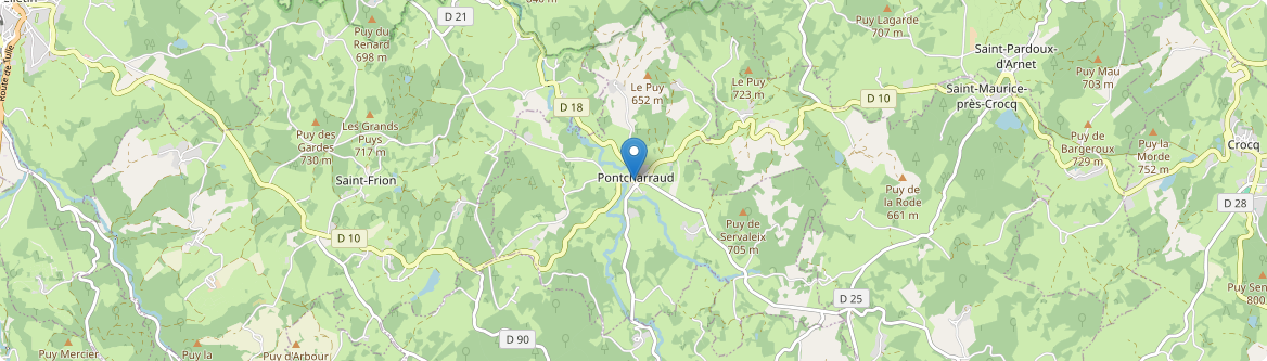 Pontcharraud - Carte