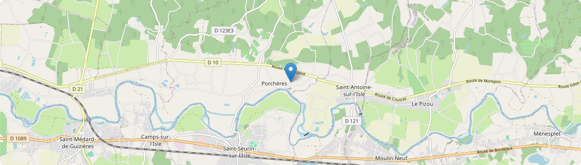 Porchères - Carte