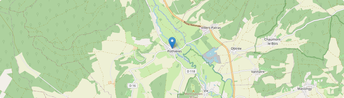 Pothières - Carte