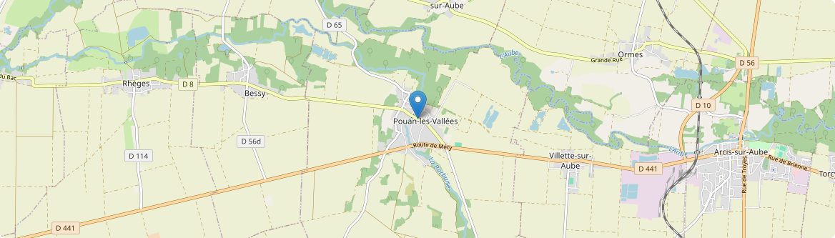 Pouan-les-Vallées - Carte
