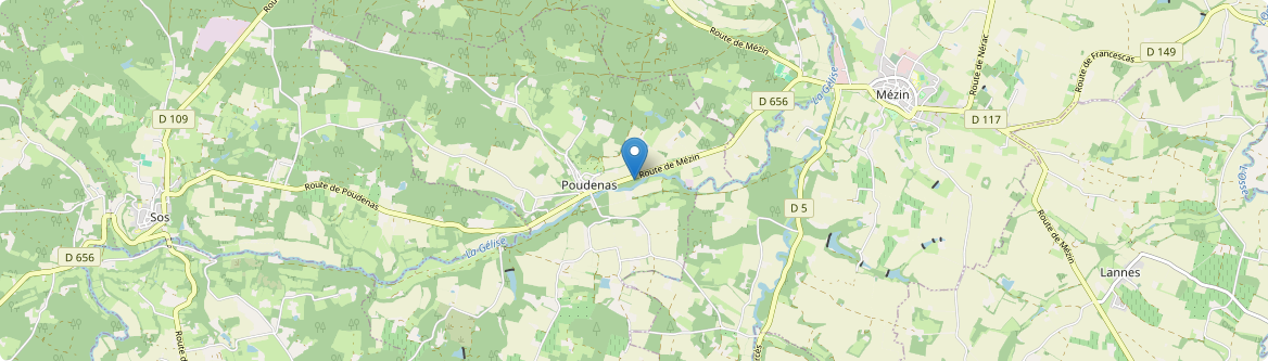 Poudenas - Carte