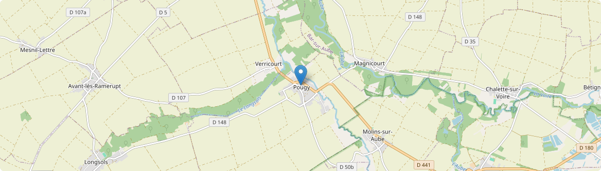 Pougy - Carte