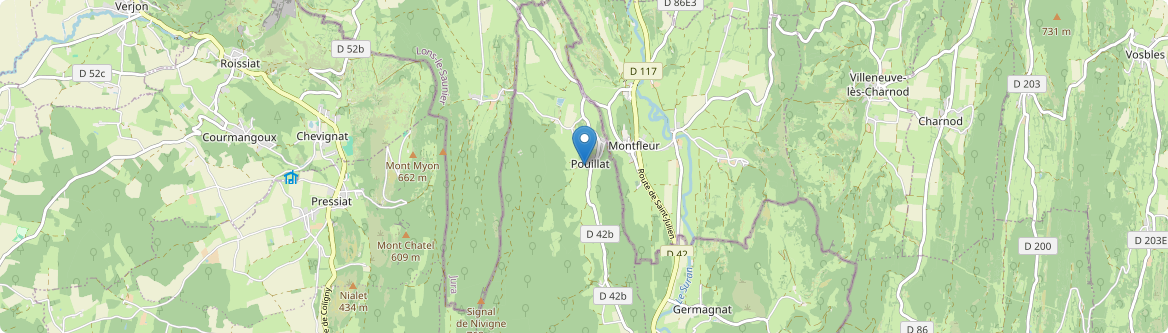 Pouillat - Carte