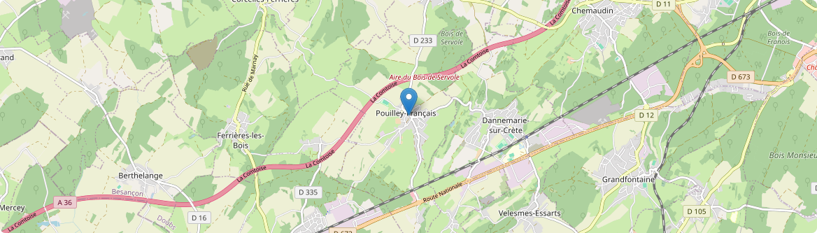 Pouilley-Français - Carte