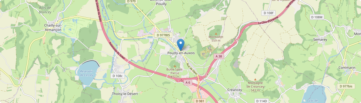 Pouilly-en-Auxois - Carte