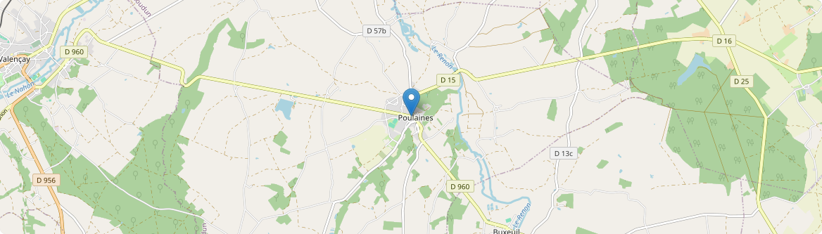 Poulaines - Carte