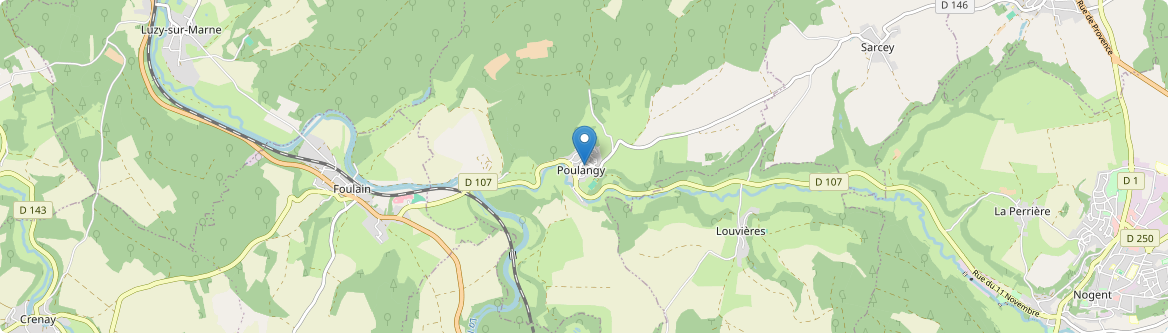 Poulangy - Carte