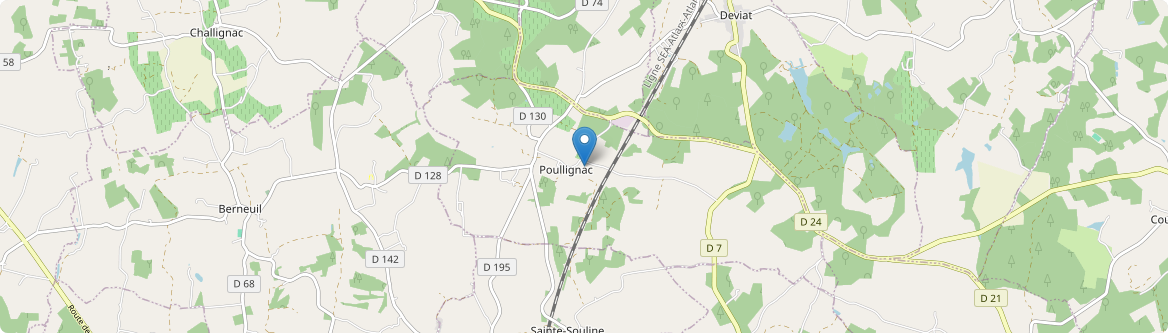 Poullignac - Carte