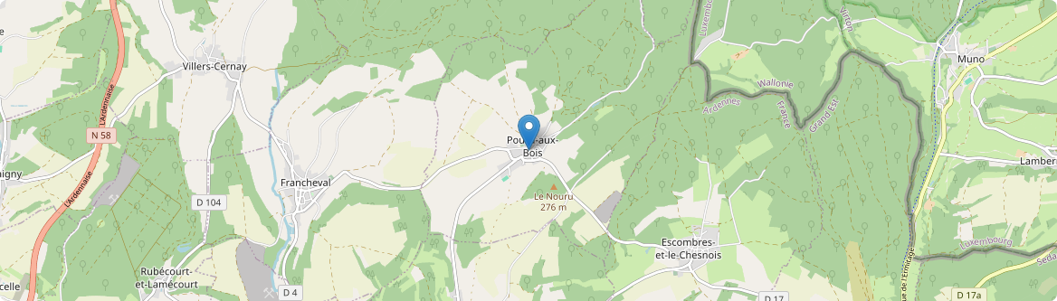 Pouru-aux-Bois - Carte