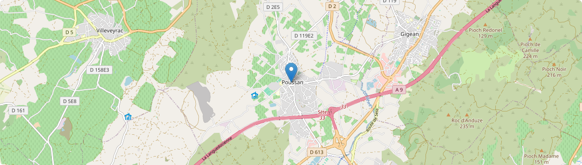 Poussan - Carte