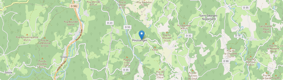 Poussanges - Carte