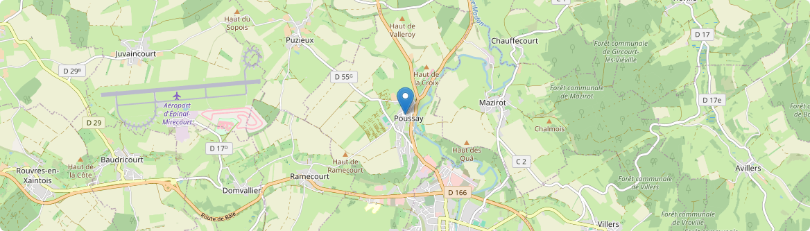 Poussay - Carte