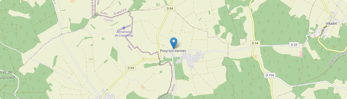 Pouy-sur-Vannes - Carte